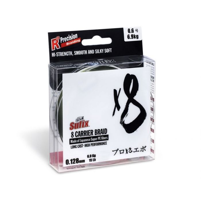 Sufix X8 Fletline Stealth Green 135m 0,104mm