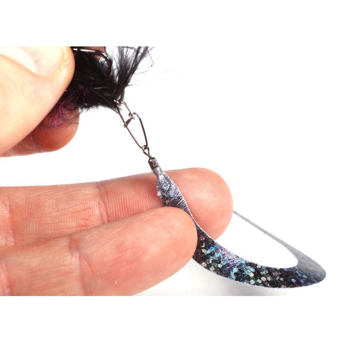 Wiggle Tail Børsteorm Black Bead Head