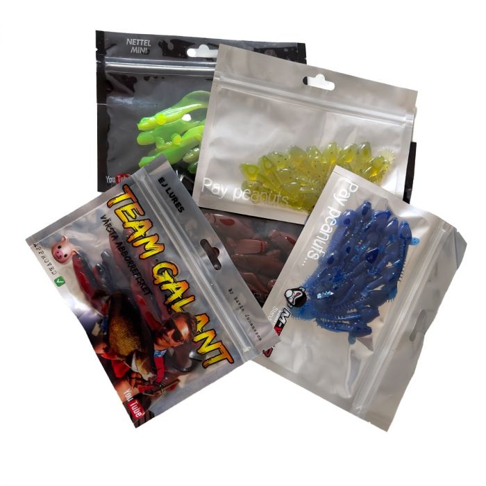 5 Pakker Blandede Kanalgratis Softbaits Til Aborre