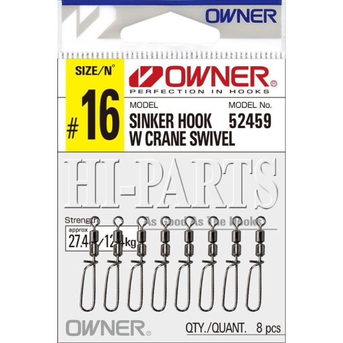 Owner Sinker hook Crane Swiwel