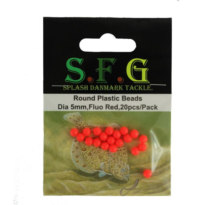 SFG Runde Plastik Perler Rød