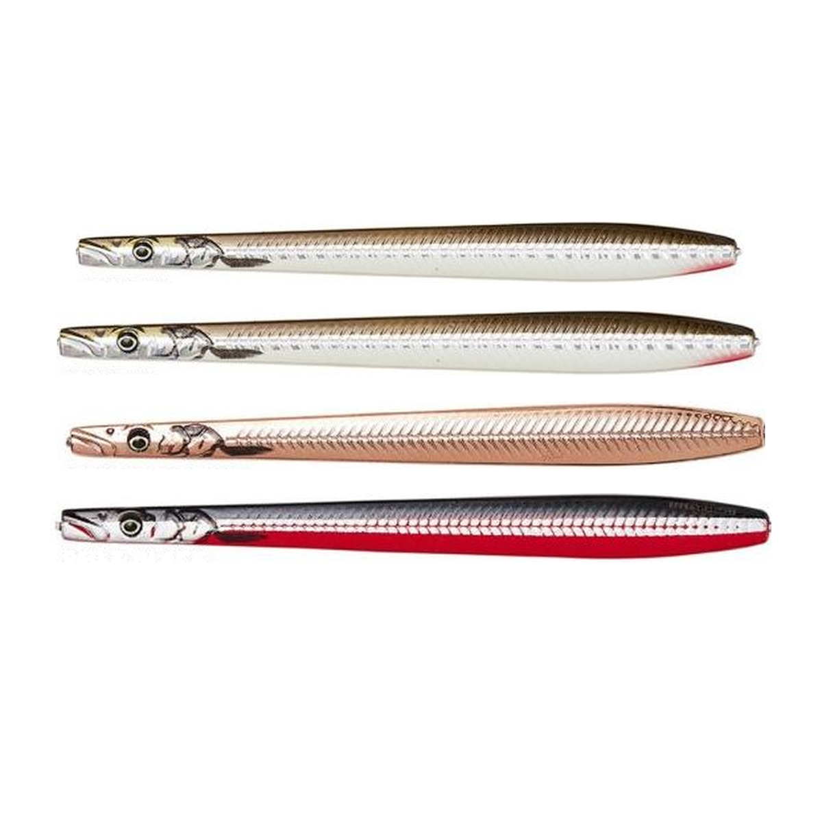 Fire Savage Gear Sandeel Nail: Sandeel 16 g, Sandeel 20 g, Copper Plating 20 g og Black Red 26 g