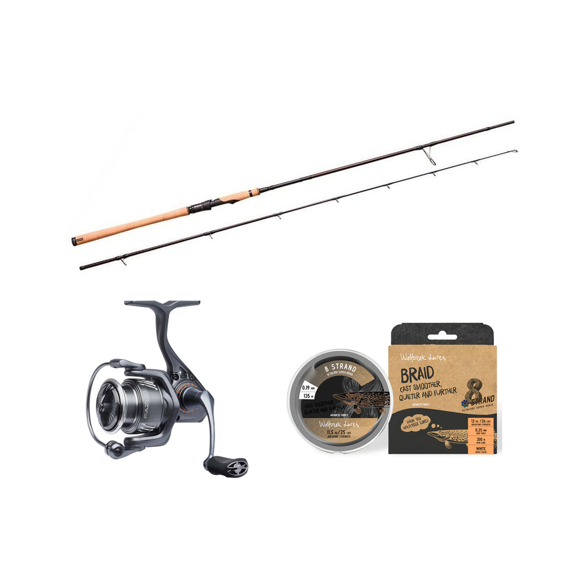 Savage Gear Alpha SG6 Big Bait, Fazor 4000 og Wolfcreek Braid X8 geddesæt
