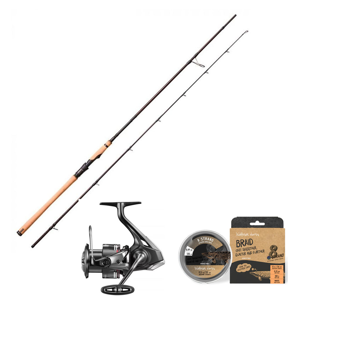 Savage Gear Alpha SG6 Big Bait, Shimano Vanford og Wolfcreek Braid X8 samlet i geddebundle