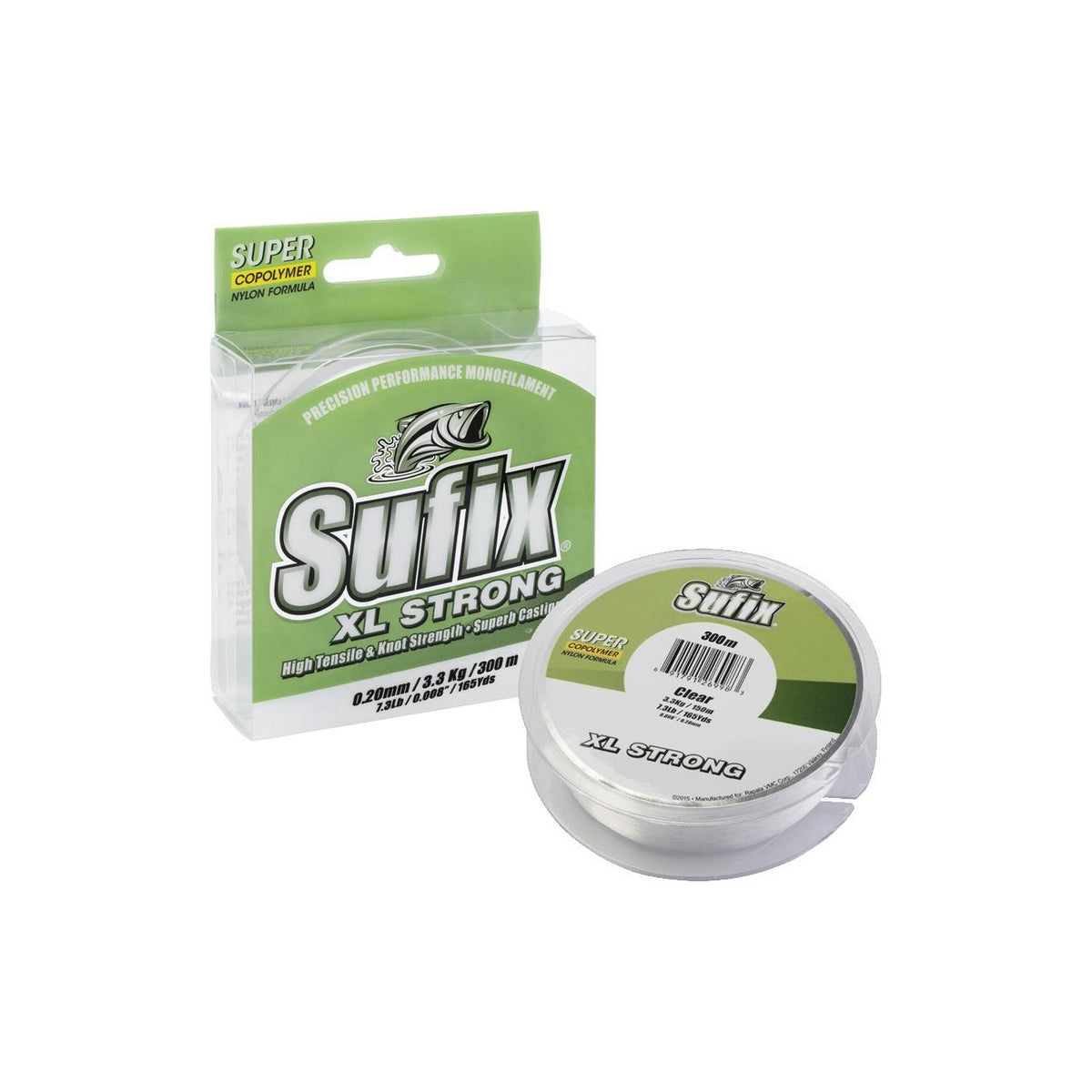 Sufix XL Strong Clear monofil fiskeline 300 m, 0,20 mm, 3,3 kg