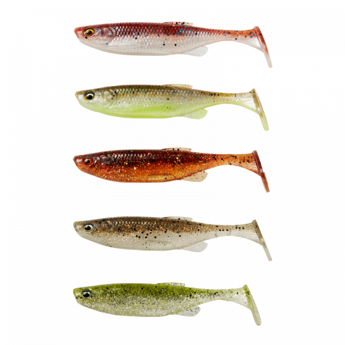 Savage Gear Fat Minnow T-Tail Clear Water Mix