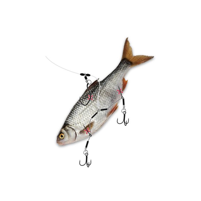 Quantum Mr. Pike Ghost Bait Release Rig Twin Hook