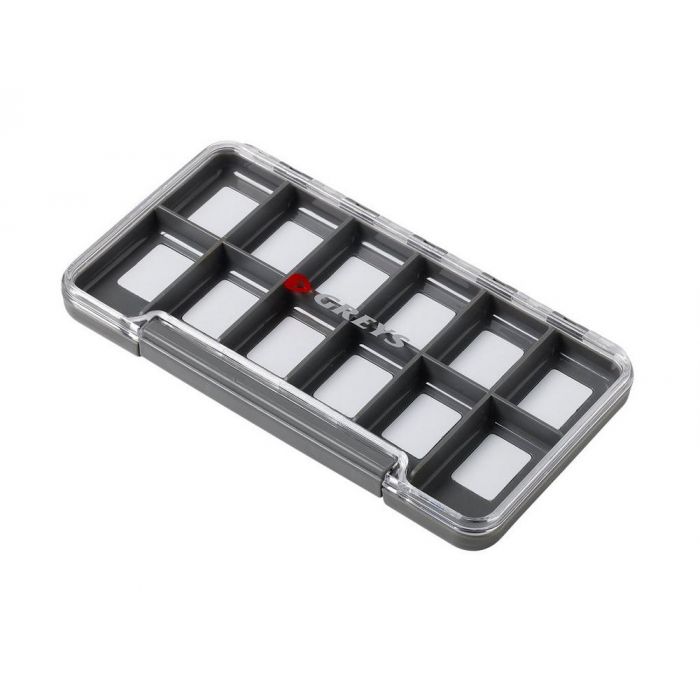 Greys Slim Waterproof Fly Box 12rum