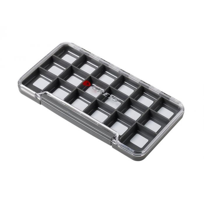 Greys Slim Waterproof Fly Box 18rum