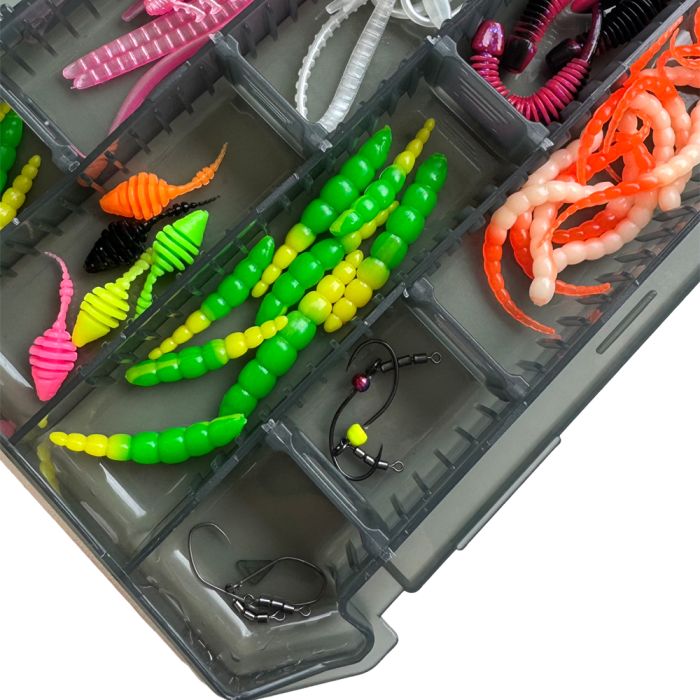 Justfishing Put & Take Boks 2# - Gummidyr Favoritter