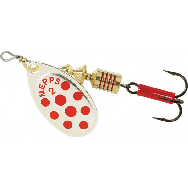 Mepps Aglia Dec Silver/Red No. 2