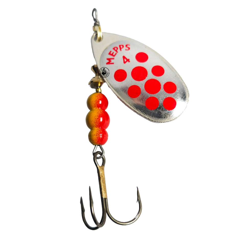 Mepps Aglia Dec Silver/Red No. 4
