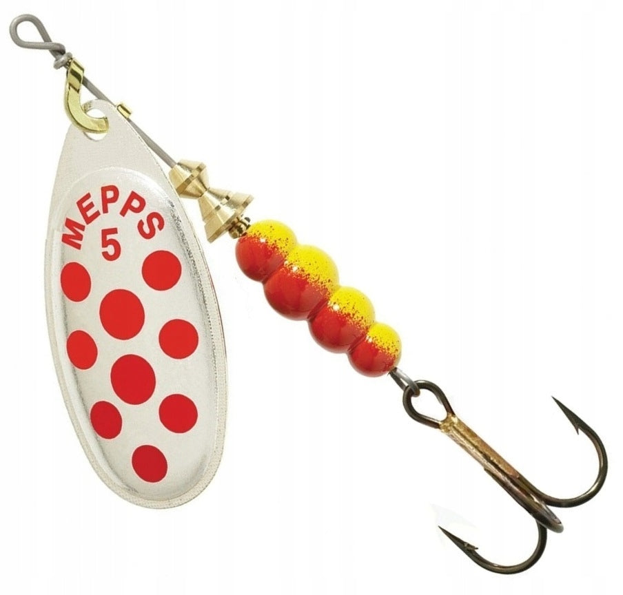 Mepps Aglia Dec Silver/Red No. 5