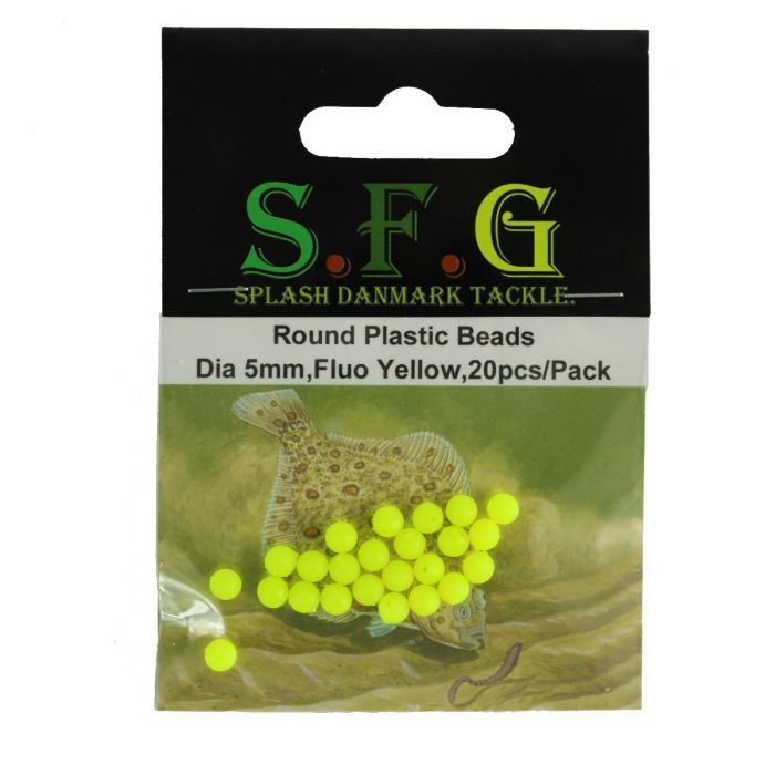 SFG Runde Plastik Perler Gul
