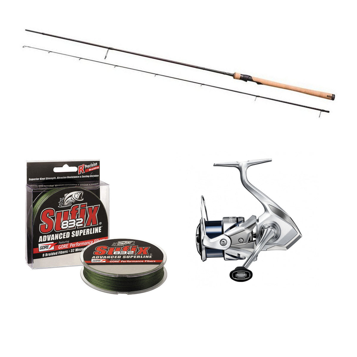Savage Gear SG6 Salmonoid, Shimano Stradic FM og Sufix 832 Braid Lo-Vis Green 0,13 mm