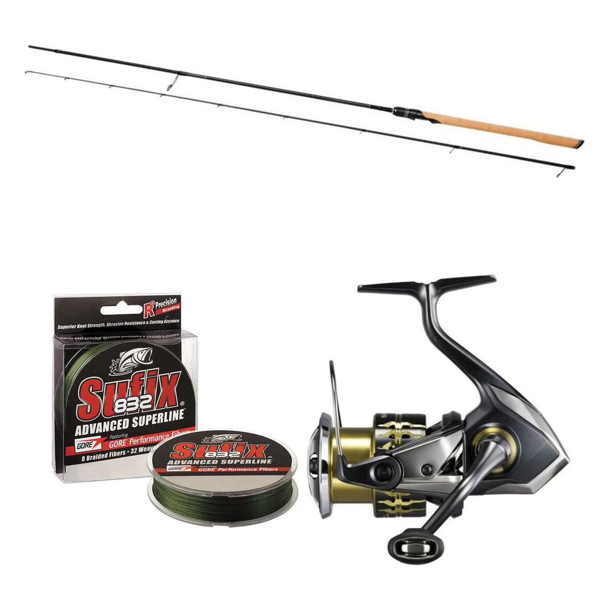 Savage Gear SG8 Salmonoid, Shimano Sustain og Sufix 832 premium havørredsæt
