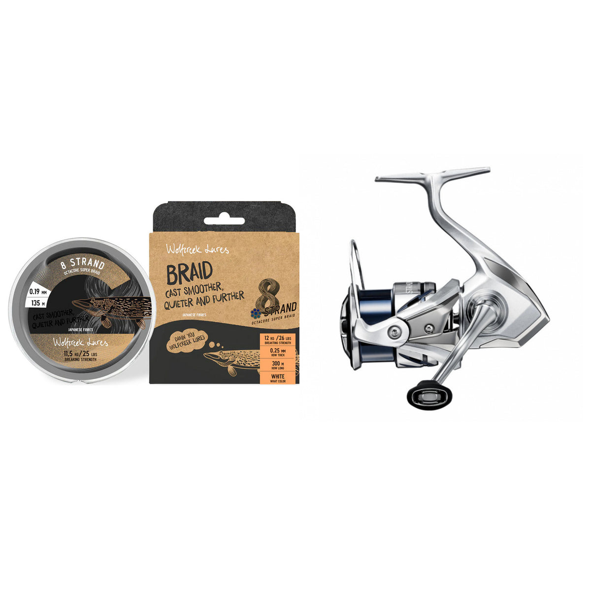 Shimano Stradic FM 1000 og Wolfcreek Braid X8 Combo