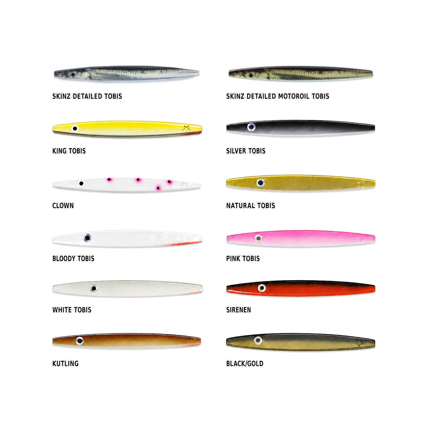 Sixty Lures Stikpillen - aktuelle farver
