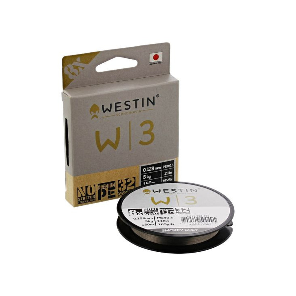 Westin W3 8-Braid Smokey Grey fletline