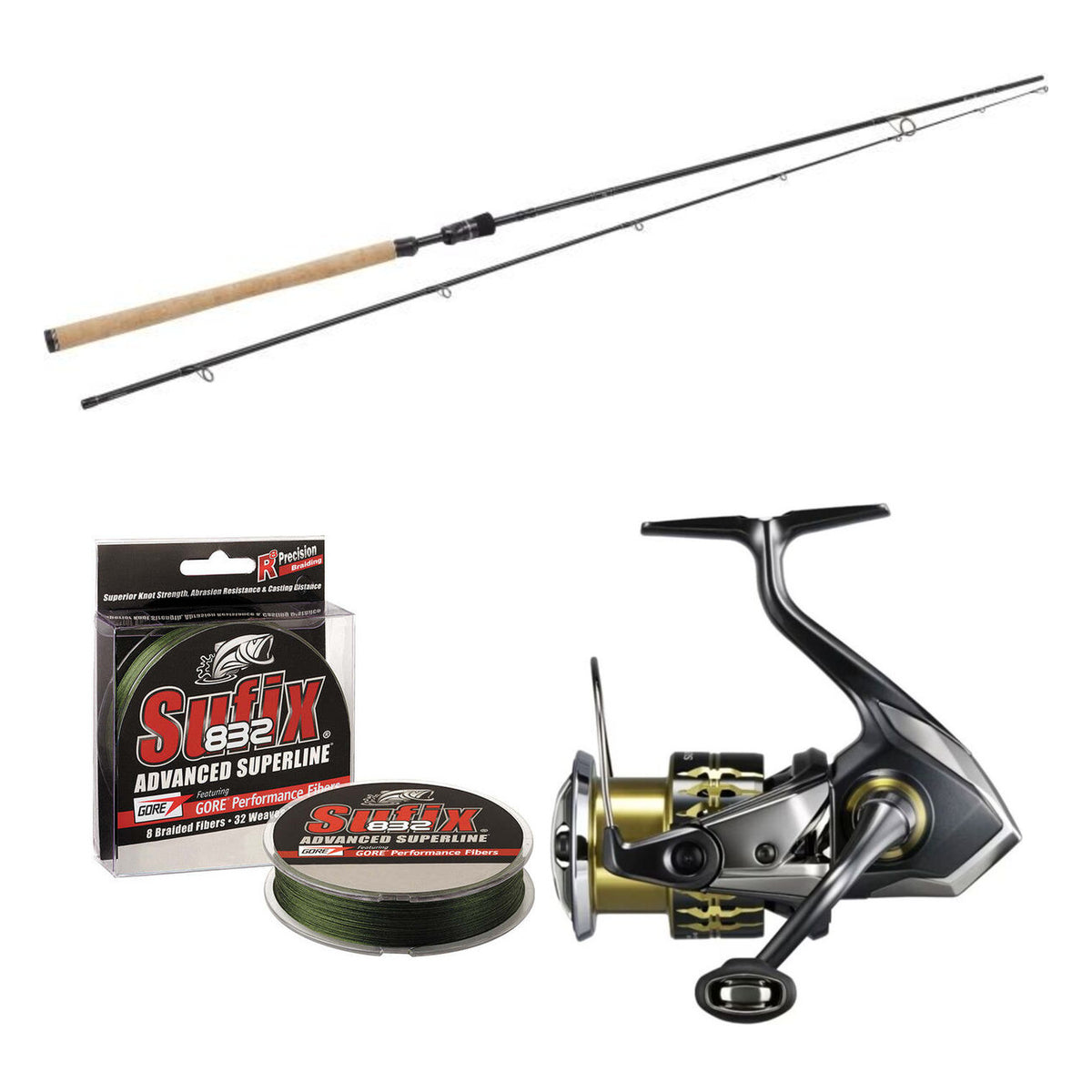 Westin W3 Spin, Shimano Sustain og Sufix 832 premium havørredsæt