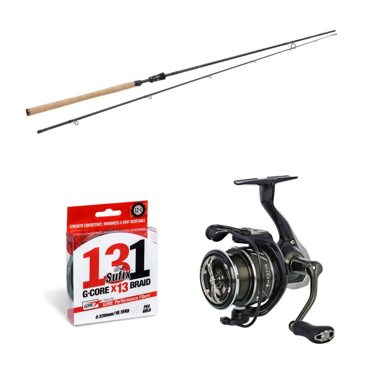 Westin W3 Spin Lakse Combo med Westin W2 og Sufix 131 G-Core X13